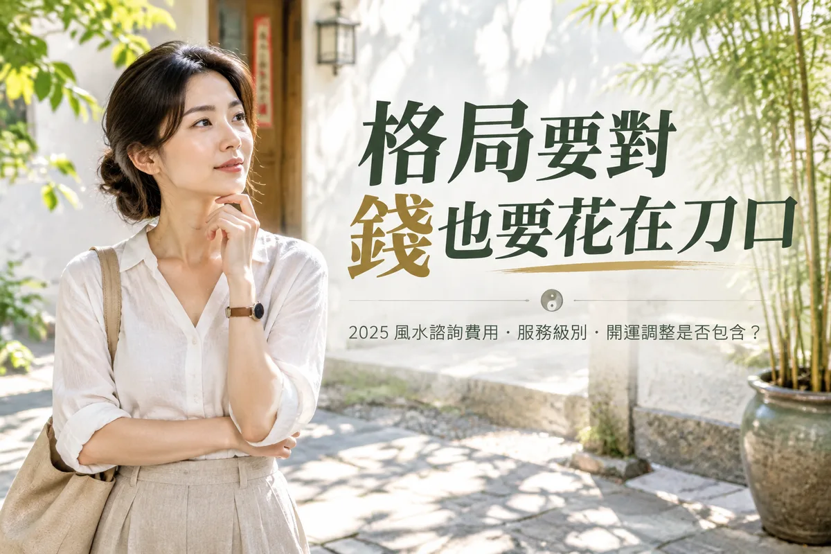 請風水師到家裡看格局要多少錢？2025 收費行情與開運調整完整解析，第 2 種服務最多人問
