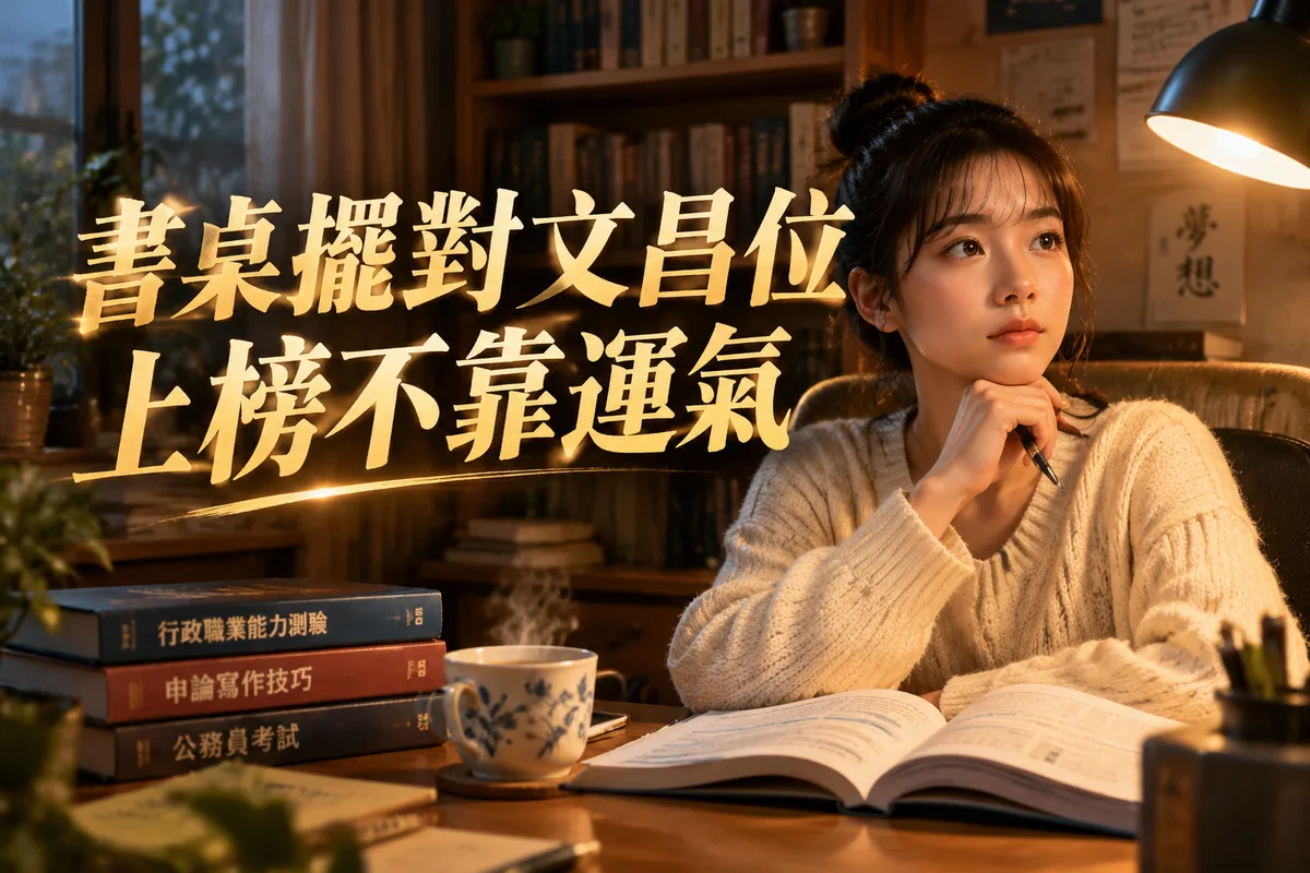 想考公職，書桌擺在哪個文昌位比較容易上榜？2026 考前 3 個方位調整，第 2 個最多人忽略