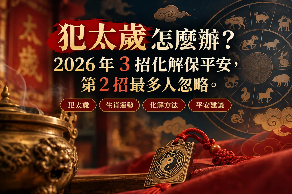 犯太歲怎麼辦？2026 年 3 招化解保平安，第 2 招最多人忽略