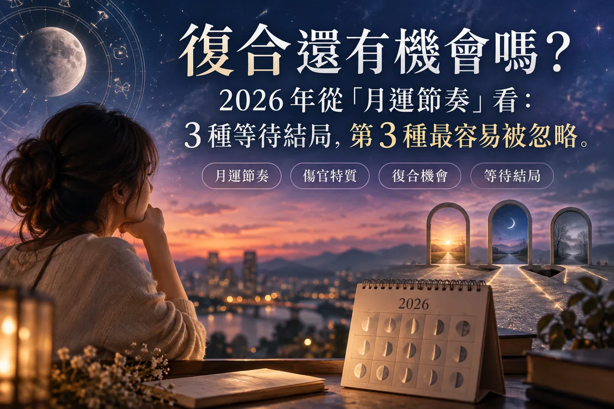 復合還有機會嗎？2026 年從「月運節奏」看：3 種等待結局，第 3 種最容易被忽略