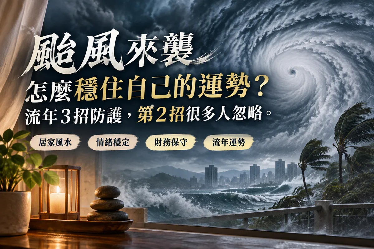 颱風來襲怎麼穩住自己的運勢？流年3招防護，第2招很多人忽略