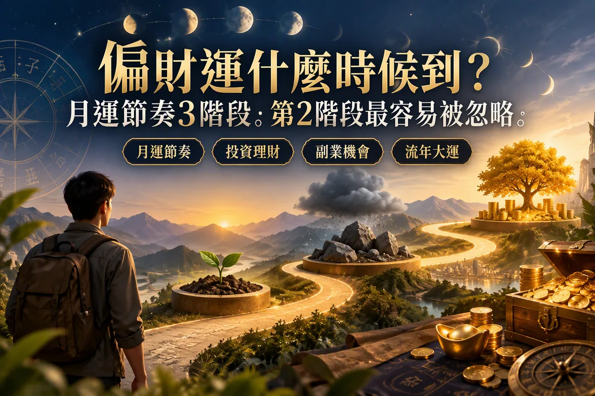 偏財運什麼時候到？月運節奏3階段，第2階段最容易被忽略
