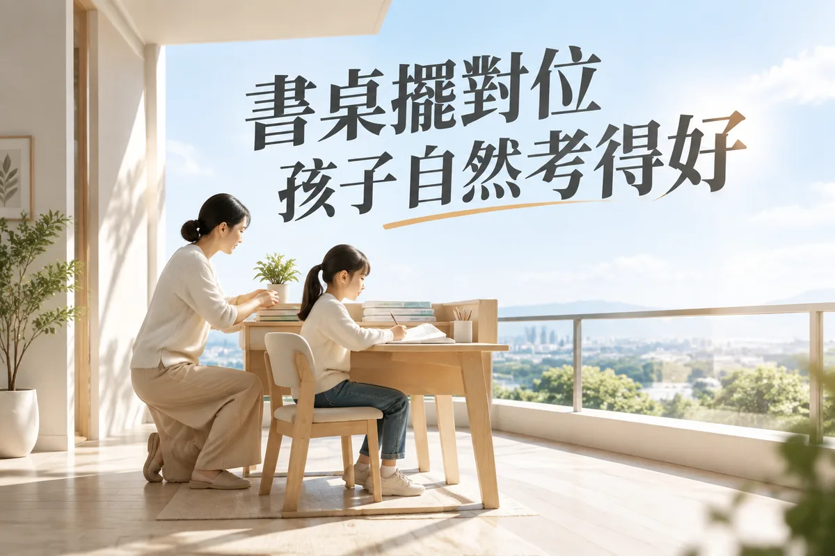 房間文昌位怎麼擺？小孩考試都考不好，風水老師教你 3 招改善書桌方位