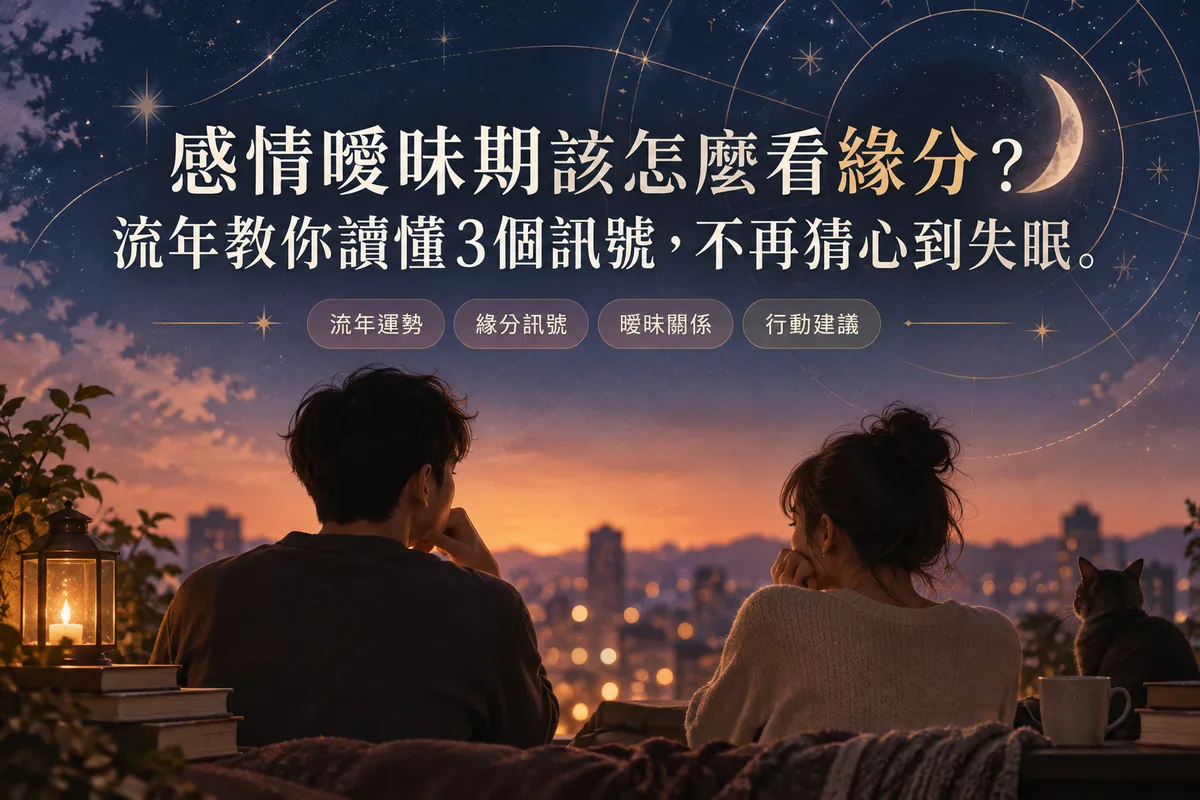 感情曖昧期該怎麼看緣分？流年教你讀懂3個訊號，不再猜心到失眠